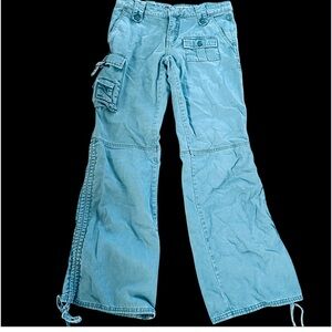 OTB One Tuff Babe Pants Cargo Pockets Jeans Color Gray Size 5/6